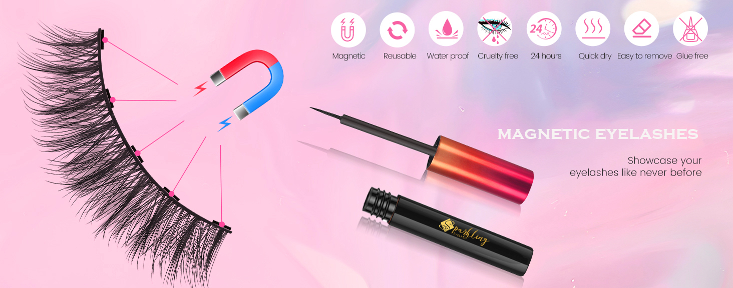 Dapatkan Penampilan Glam Sempurna dengan Kit Bulu Mata Magnetik Pingdu Sparkling Eyelash® 3D