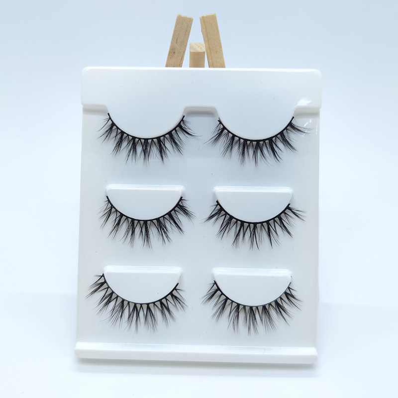 3 Pasang Pek Mewah Faux Mink 3D Silk Bulu Mata Bulu Mata Palsu